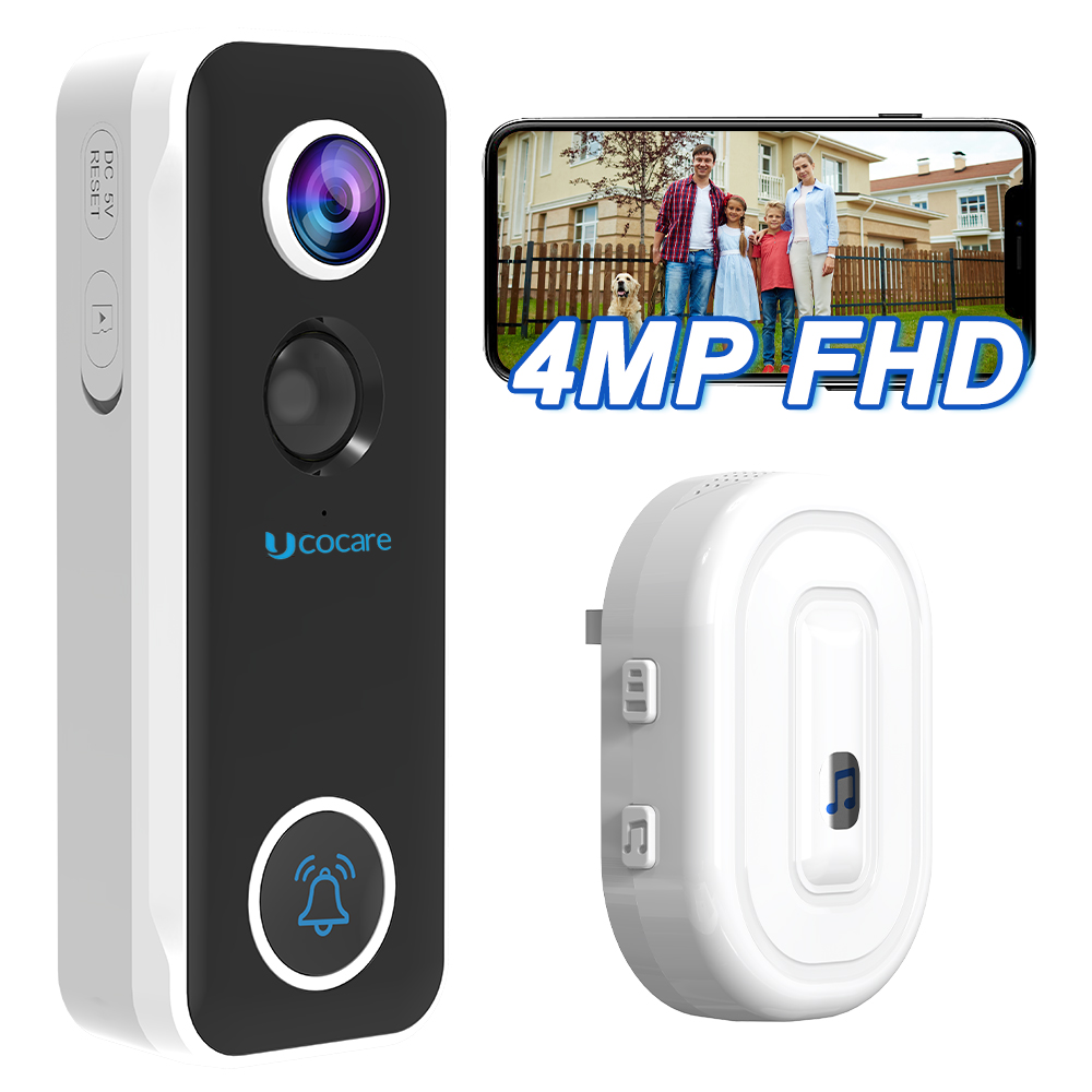 Smart Home Video Doorbell - UCOCARE 4MP Kablosuz WiFi Görüntülü Kapı
