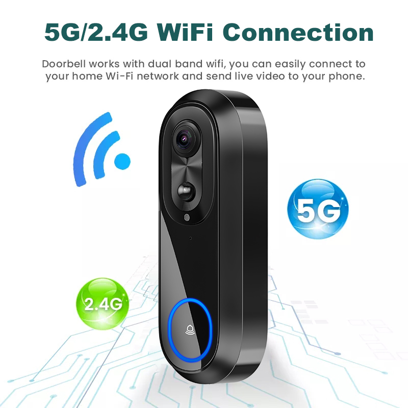 5G 2.4G WiFi Video Kapı Zili 1 - Smart Home Video Doorbell incelemesi ve fiyatı