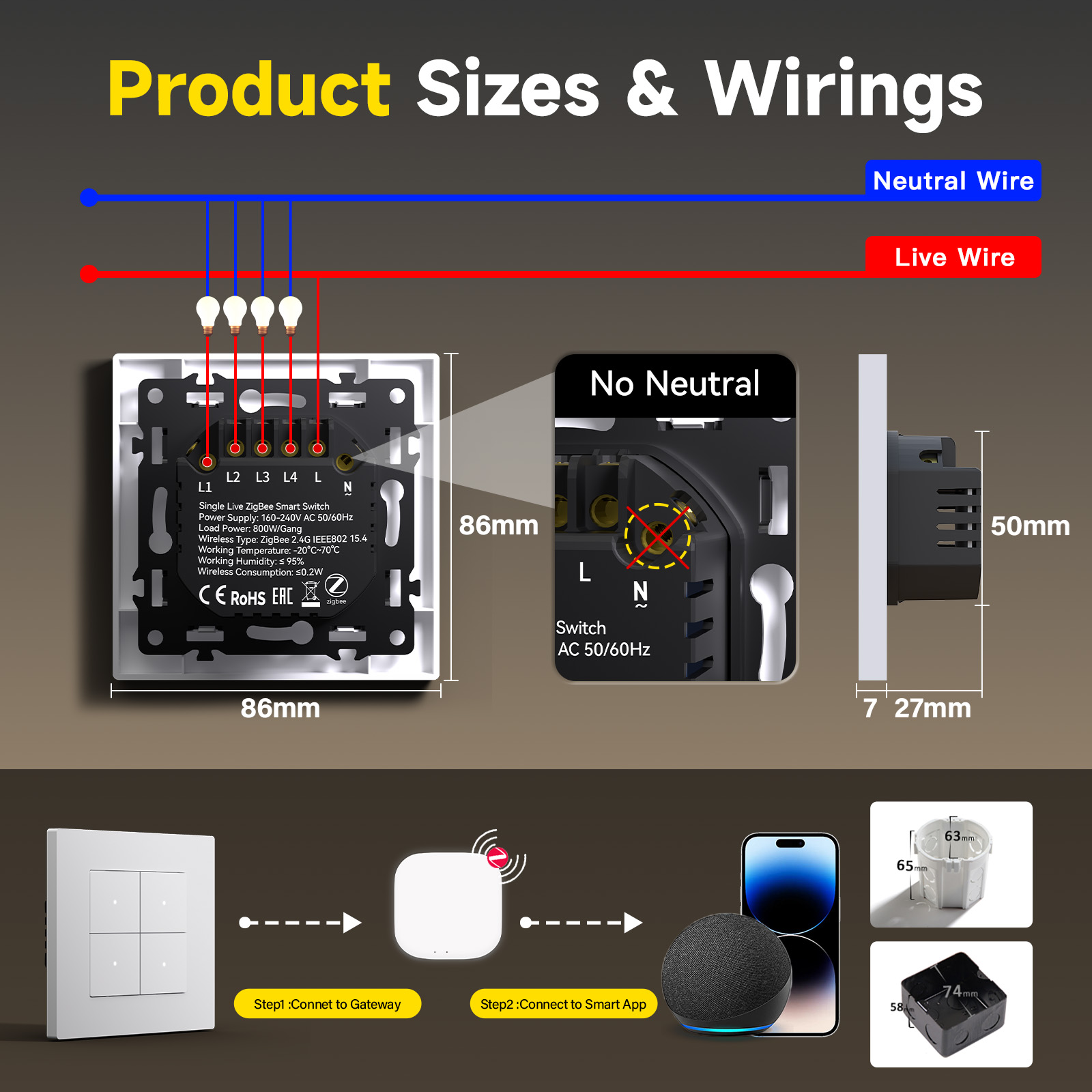 BSEED ZigBee Tıklamalı Anahtar - Smart Home Yellow incelemesi ve fiyatı