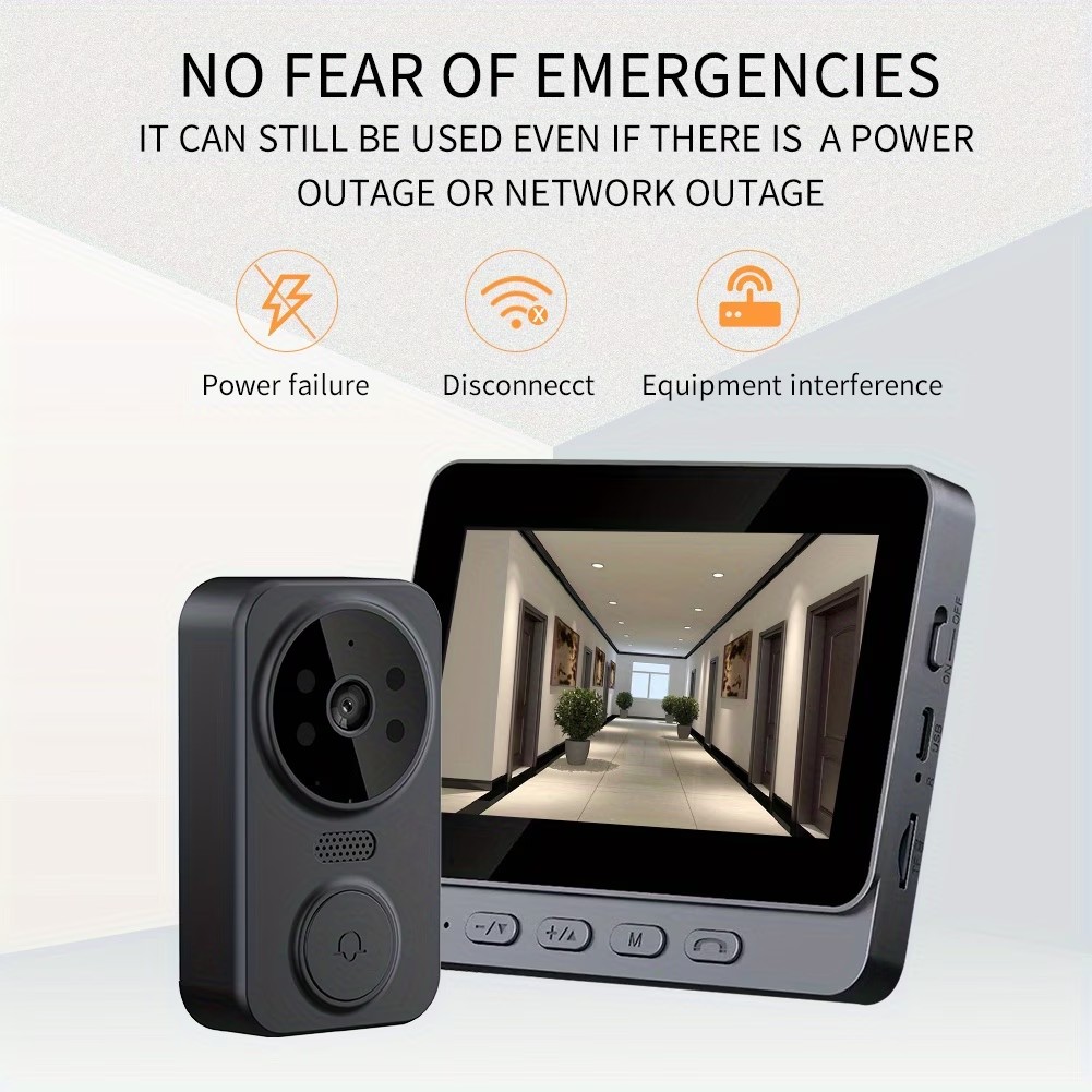 4,3 inç IPS Ekranlı, 2,4G Kabl - Smart Home Video Doorbell incelemesi ve fiyatı