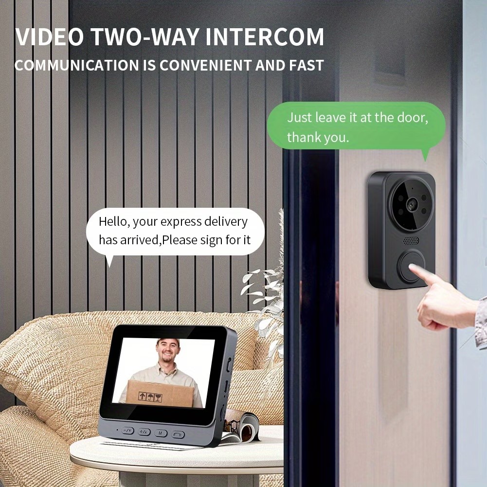 4,3 inç IPS Ekranlı, 2,4G Kabl - Smart Home Video Doorbell incelemesi ve fiyatı